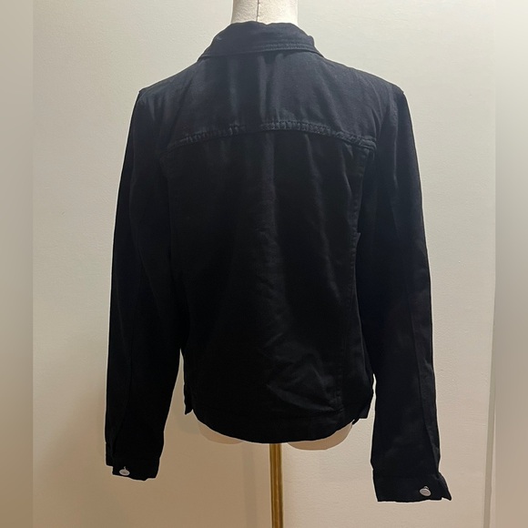 Women’s black denim jean jacket sz XL - Picture 8 of 15